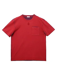 Skull Embroidered Cotton T-Shirt