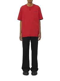 Skull Embroidered Cotton T-Shirt