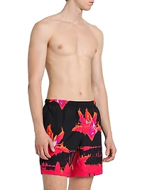 Fire Lily Swim Trunks