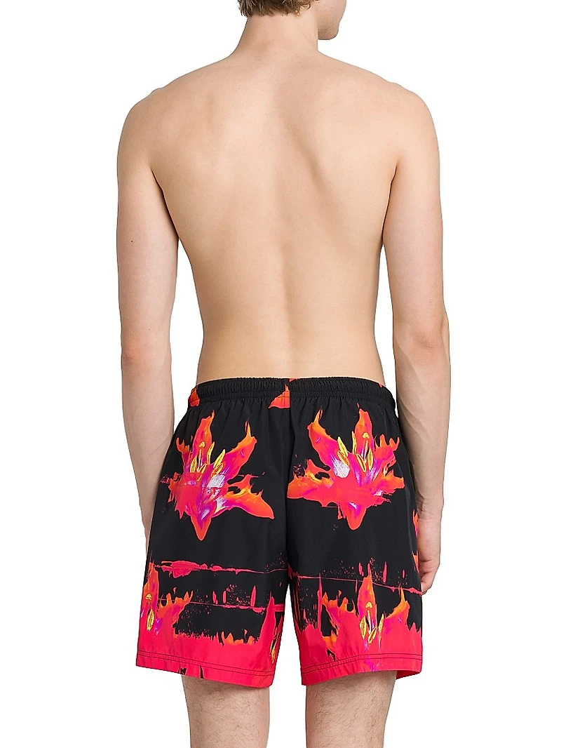 Fire Lily Swim Trunks