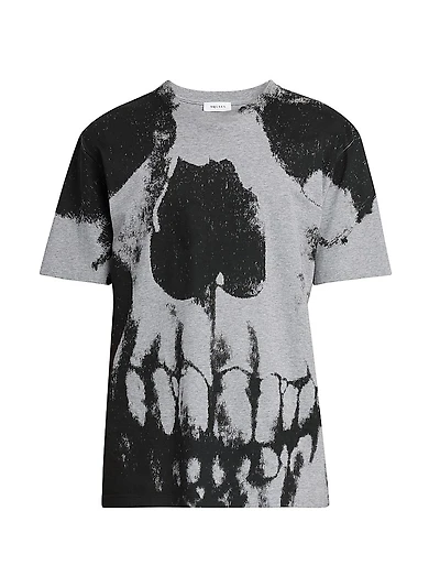 Skull Cotton Crewneck T-Shirt
