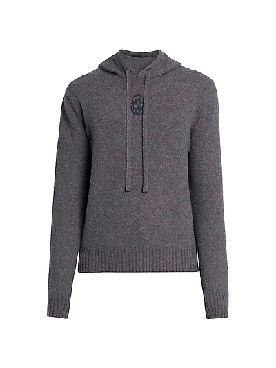 Skull Wool Knit Hoodie