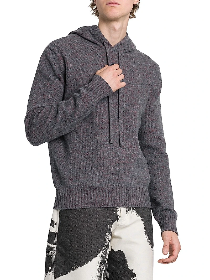 Skull Wool Knit Hoodie