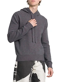 Skull Wool Knit Hoodie