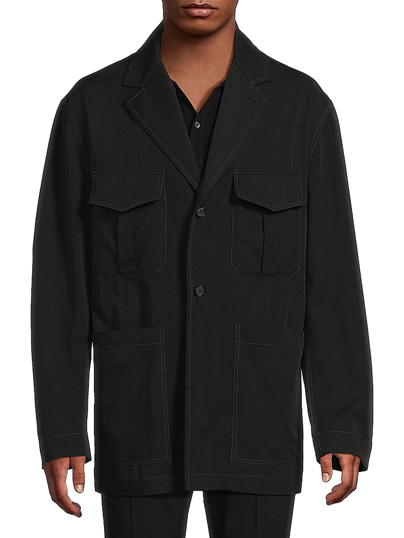 Deconstructed Wool Jacket