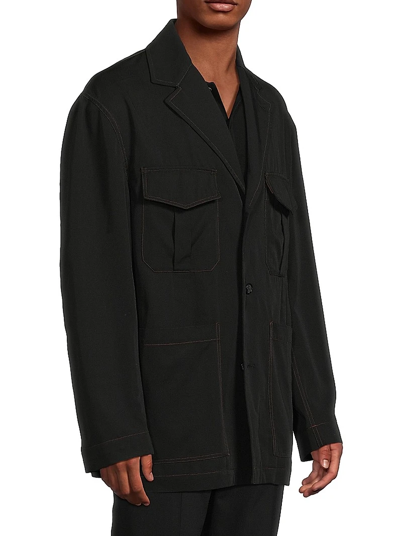Deconstructed Wool Jacket