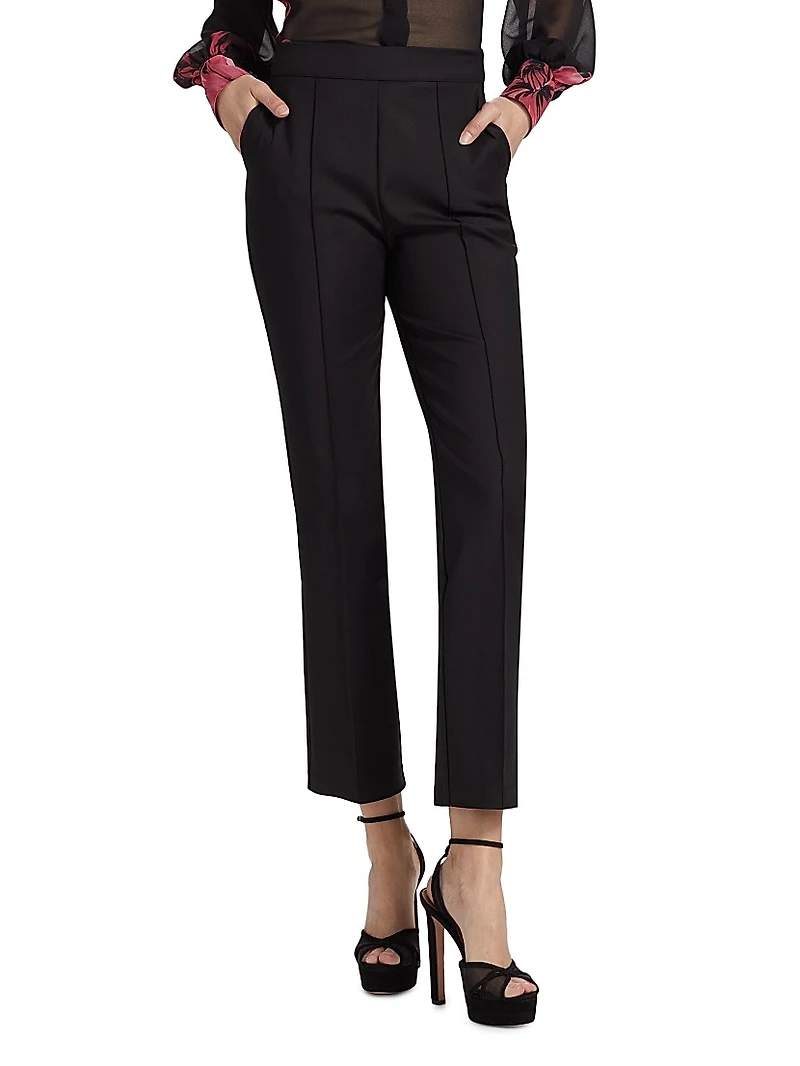Vega Stretch Cotton High-Rise Crop Pants