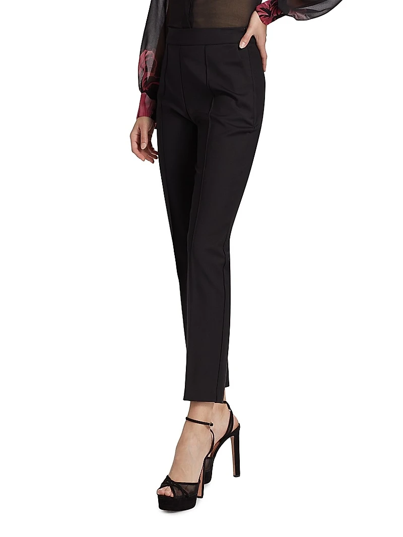 Vega Stretch Cotton High-Rise Crop Pants