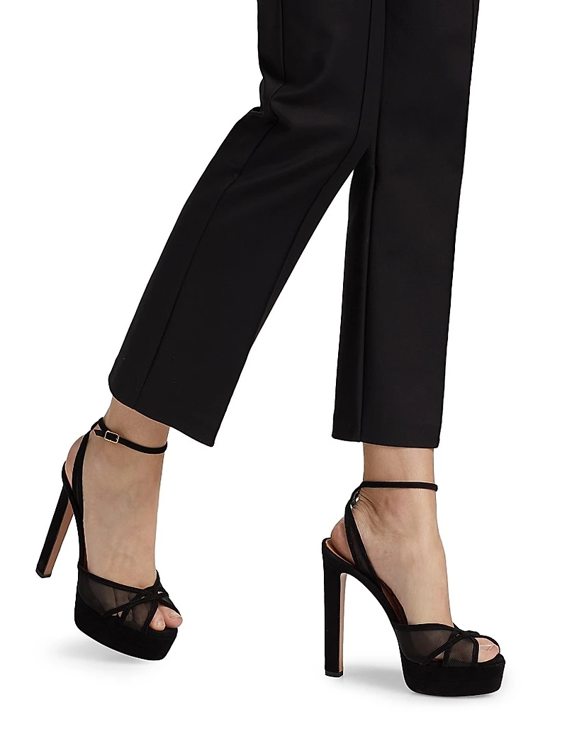 Vega Stretch Cotton High-Rise Crop Pants