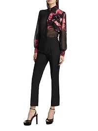 Vega Stretch Cotton High-Rise Crop Pants