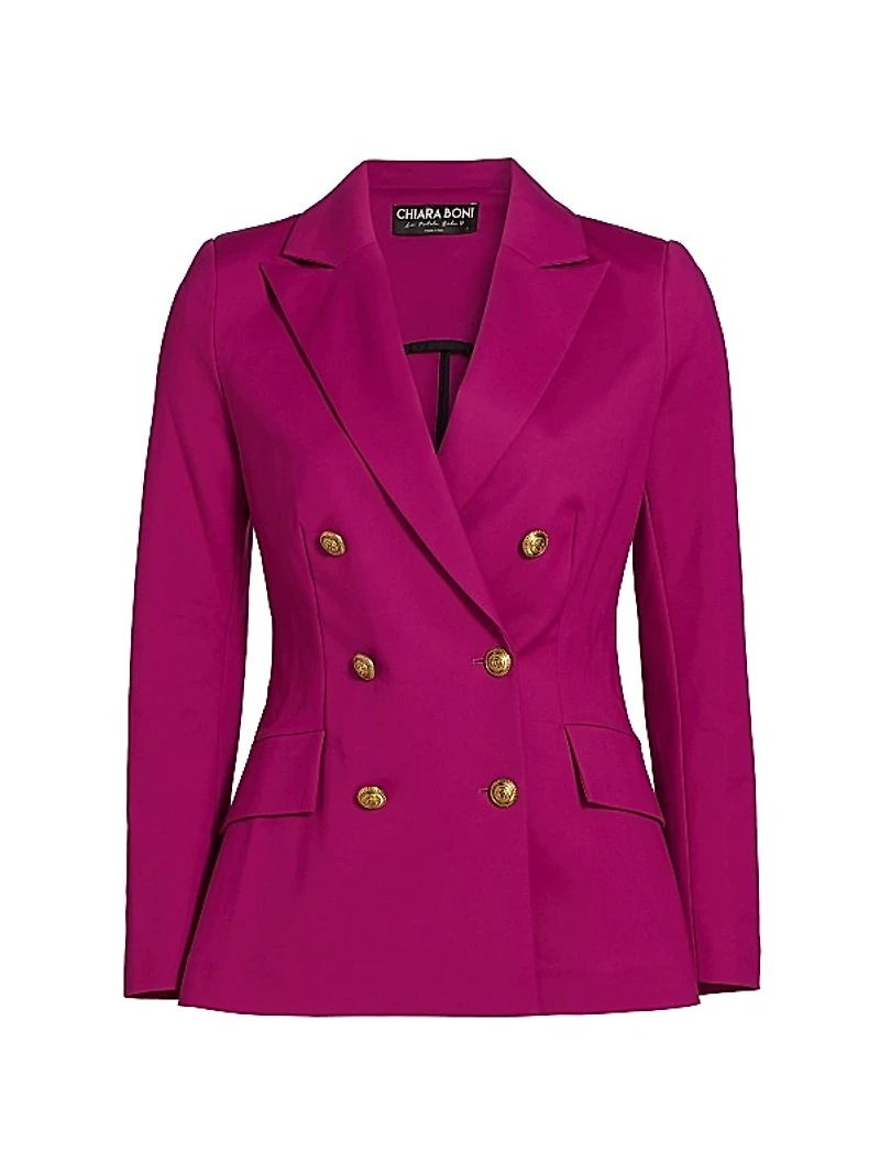 Tobehi Cotton Double-Breasted Blazer