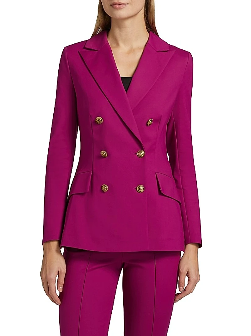 Tobehi Cotton Double-Breasted Blazer