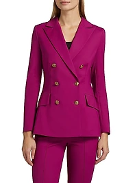 Tobehi Cotton Double-Breasted Blazer
