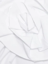 Elizee Rosette-Waist Cotton Faux-Wrap Top