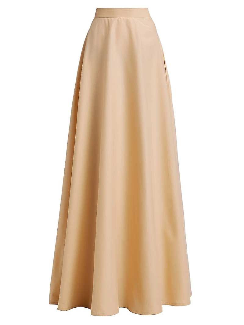 Aubry Cotton-Blend A-Line Maxi Skirt