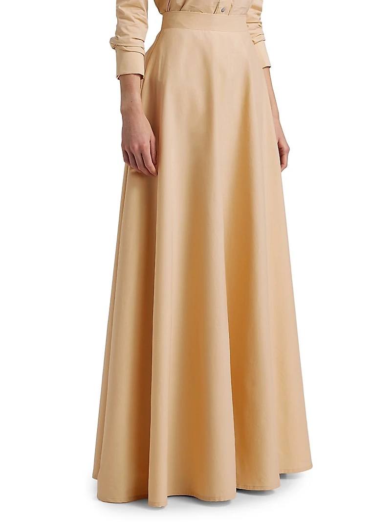 Aubry Cotton-Blend A-Line Maxi Skirt