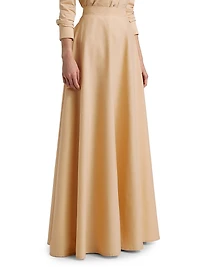 Aubry Cotton-Blend A-Line Maxi Skirt