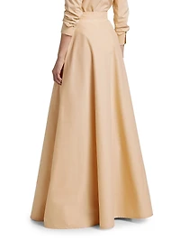 Aubry Cotton-Blend A-Line Maxi Skirt
