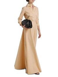 Aubry Cotton-Blend A-Line Maxi Skirt