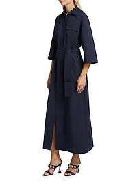 Erdid Belted Cotton Maxi Dress