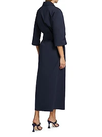 Erdid Belted Cotton Maxi Dress
