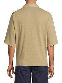 Oversized Heavy Slub Polo Shirt