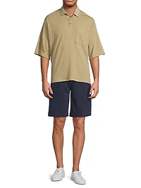 Oversized Heavy Slub Polo Shirt