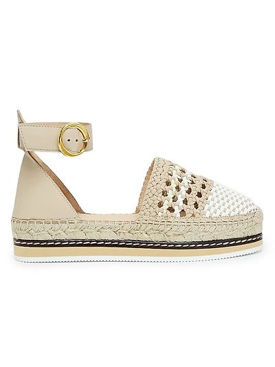 Lily 35MM Woven Leather Espadrille Sandals