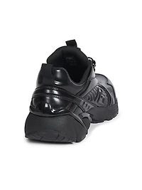 Cosmic Dust Faux Glazed Leather Sneakers