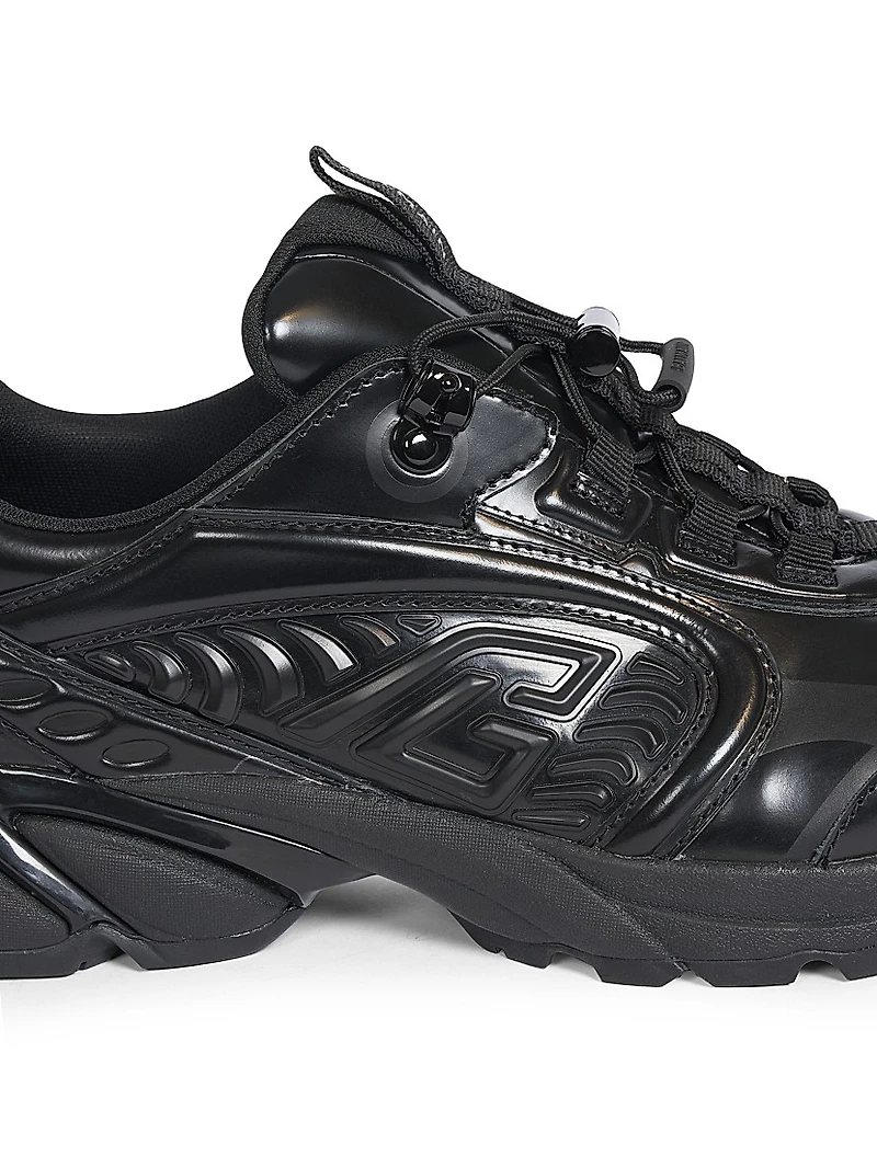 Cosmic Dust Faux Glazed Leather Sneakers