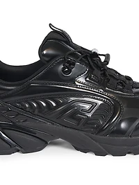 Cosmic Dust Faux Glazed Leather Sneakers