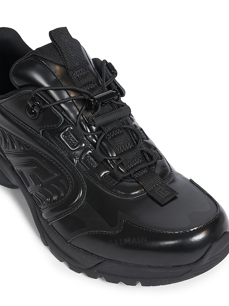 Cosmic Dust Faux Glazed Leather Sneakers