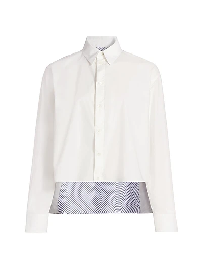 Striped Cotton Button-Front Shirt