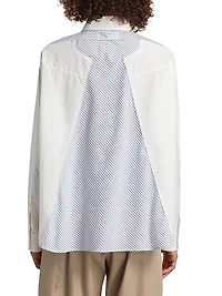 Striped Cotton Button-Front Shirt