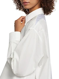 Striped Cotton Button-Front Shirt