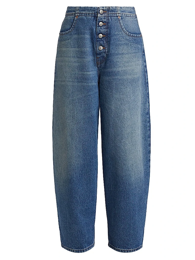 High-Rise Straight-Leg Jeans