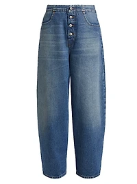 High-Rise Straight-Leg Jeans