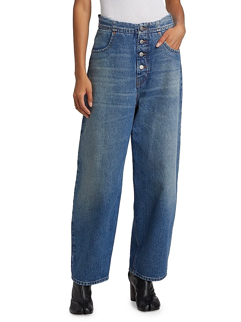 High-Rise Straight-Leg Jeans