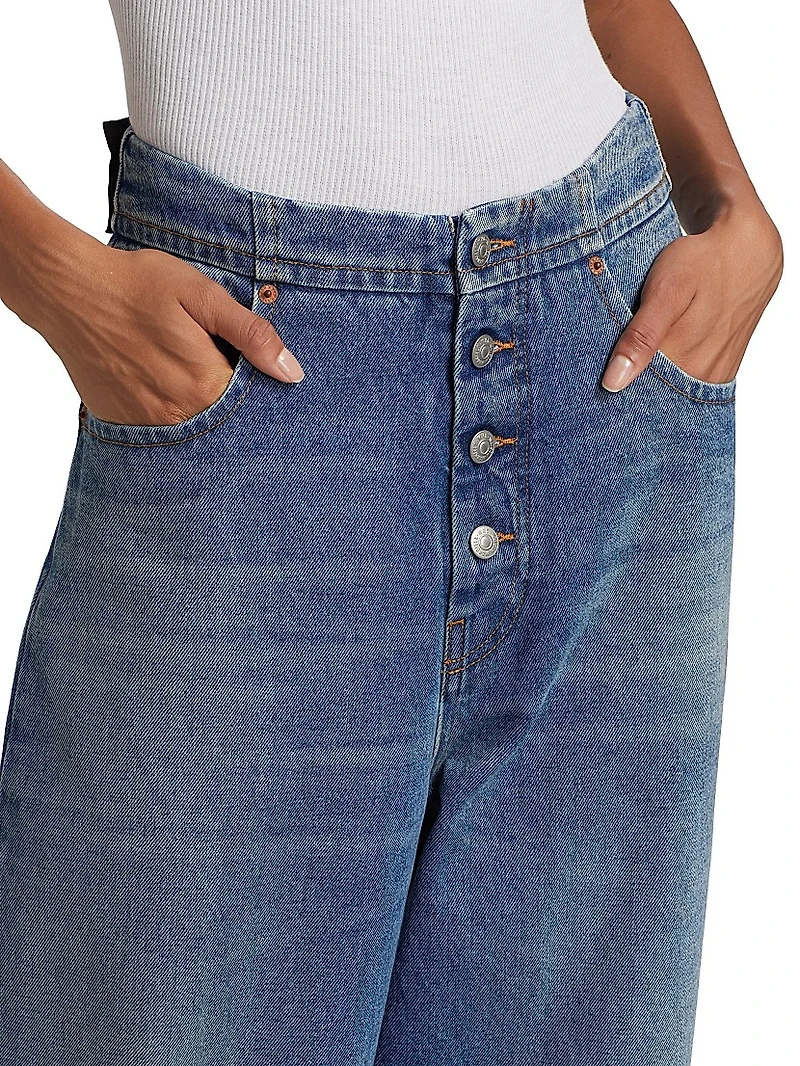 High-Rise Straight-Leg Jeans
