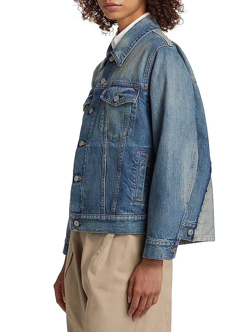 Denim Button-Front Jacket