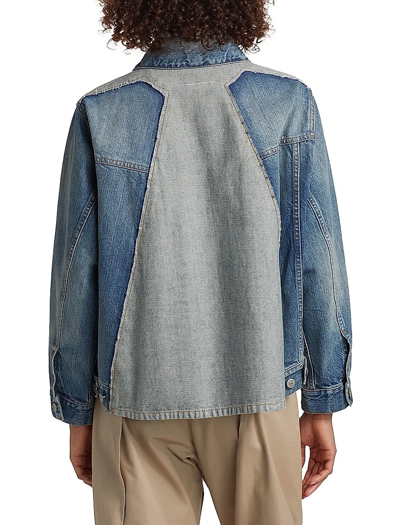 Denim Button-Front Jacket