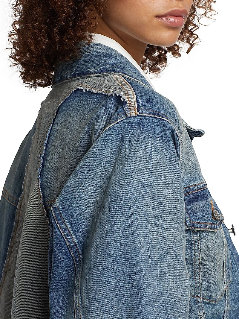 Denim Button-Front Jacket