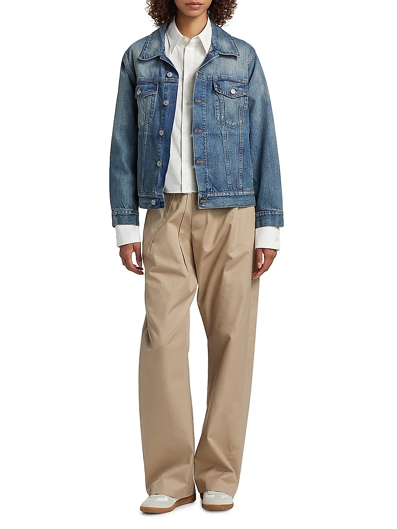 Denim Button-Front Jacket