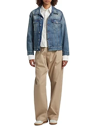 Denim Button-Front Jacket