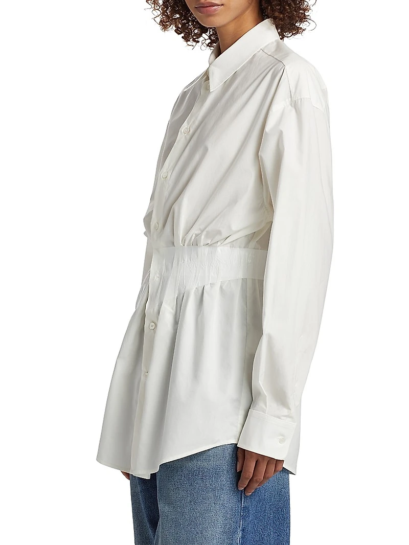 Taped Cotton Button-Front Shirt