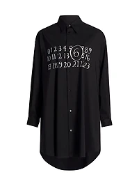 Logo Cotton-Blend Mini Shirtdress