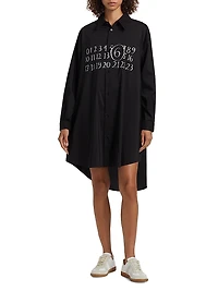 Logo Cotton-Blend Mini Shirtdress