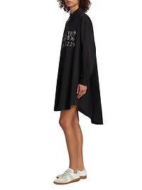 Logo Cotton-Blend Mini Shirtdress