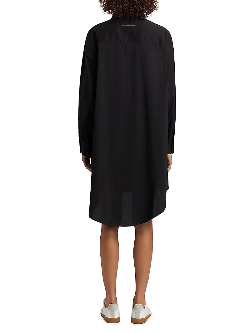 Logo Cotton-Blend Mini Shirtdress