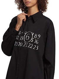 Logo Cotton-Blend Mini Shirtdress